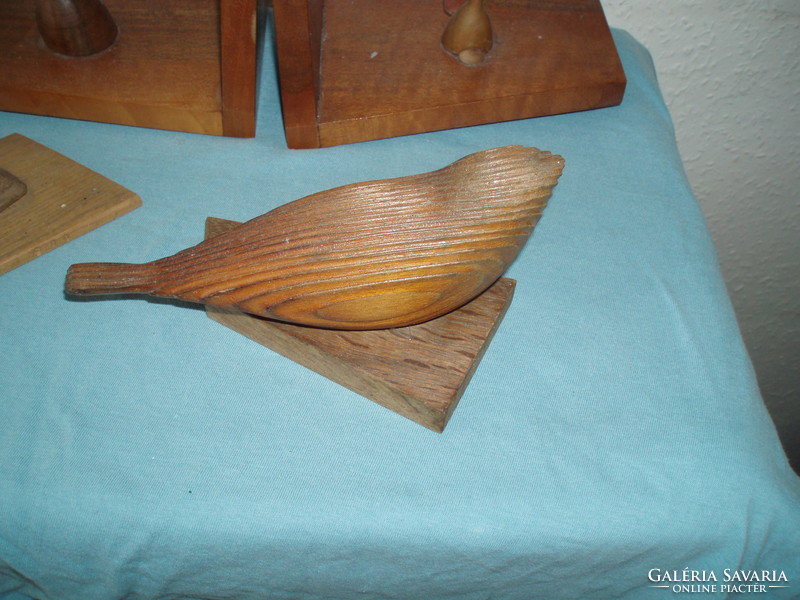 Antique egret-fats book support-bird-wood carved ornaments- in the picture!
