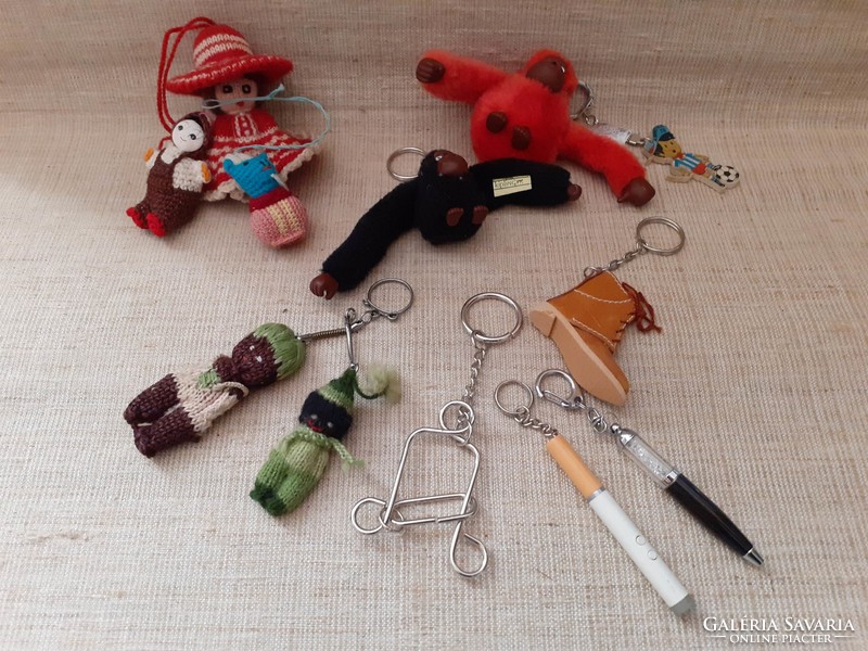 Retro key chain collection in one. 12 pcs