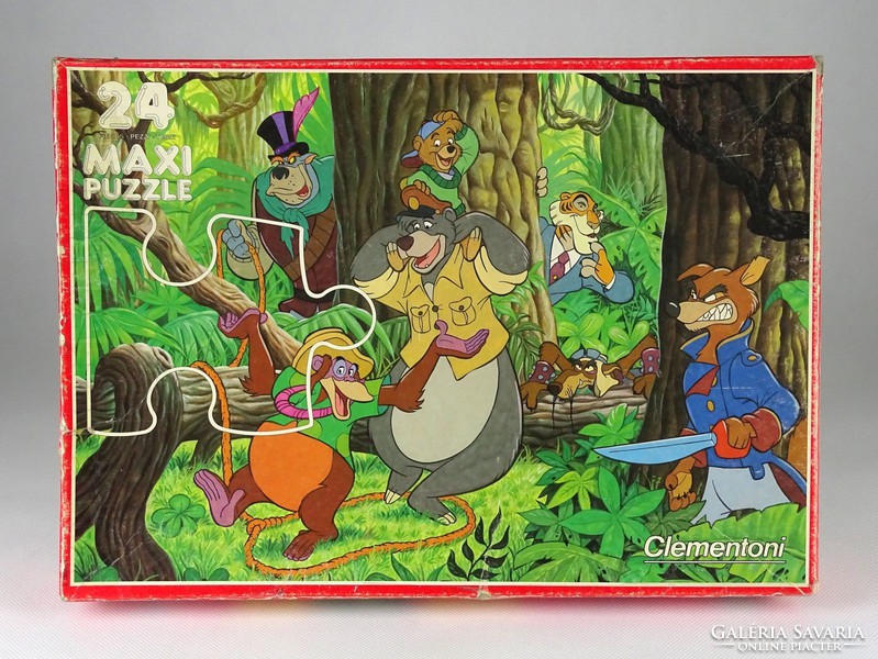 1I344 Vintage olasz Balu kapitány - Talespin maxi puzzle kirakó 68 x 48 cm 1983