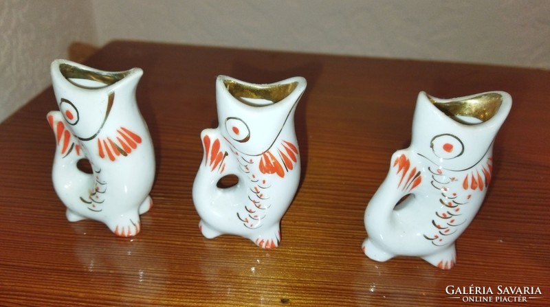 Fish-shaped Soviet porcelain drink glass for grafting