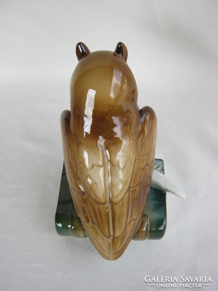 Retro ... Zsolnay porcelain figurine nipple wise owl