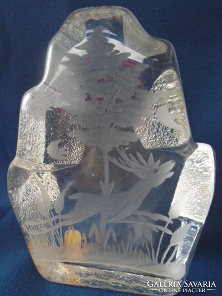 Swedish lead crystal ornament is a very serious piece of flawless - midcentury vintage scandinavian