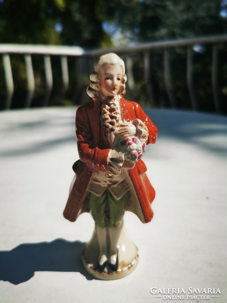 Alt wien baroque figurine with flowers
