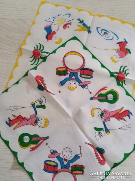 Children's handkerchiefs from the 80's / 2 pcs