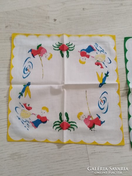 Children's handkerchiefs from the 80's / 2 pcs