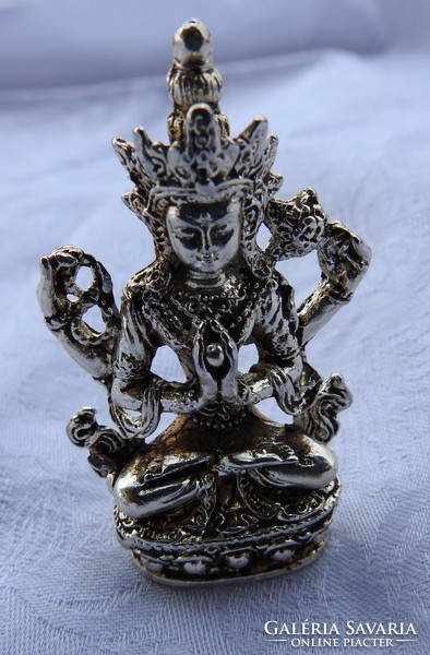 Tibeti ezüst Vasudhara  miniatúra