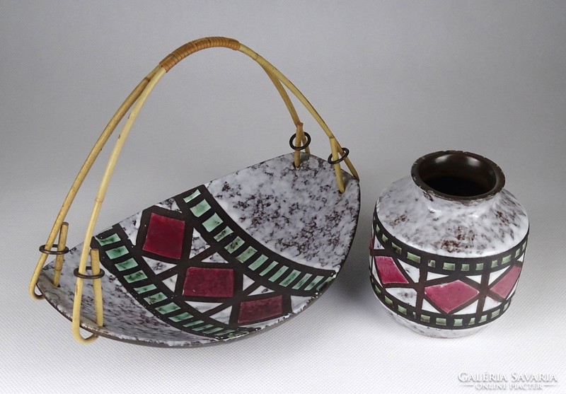 1I135 mid-century retro german ceramic ornaments set