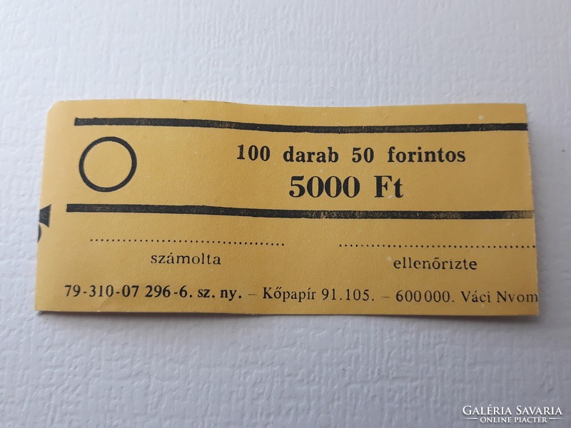 Banknote bundling tape 50 ft - 100 pieces of retro, old 50 forint banknotes yellow
