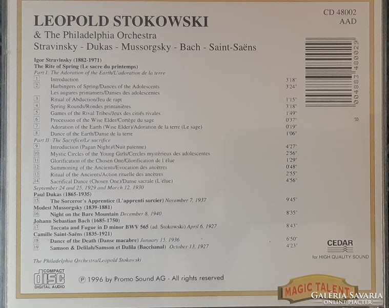LEOPOLD STOKOWSKI DIRIGÁL   3 CD