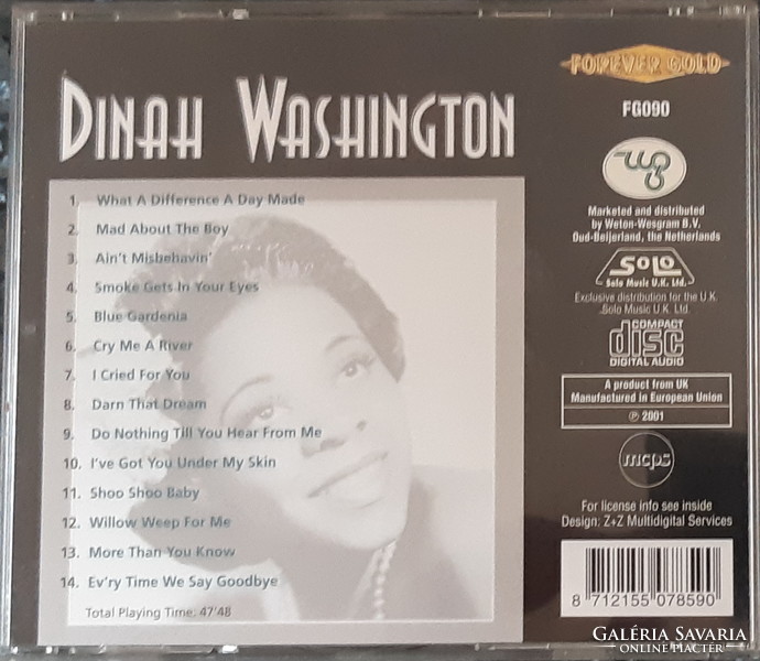 DINAH WHASINGTON      CD