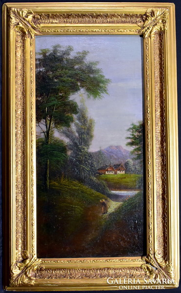 Xix. No. Middle, Austrian painter with alpine landscape figure