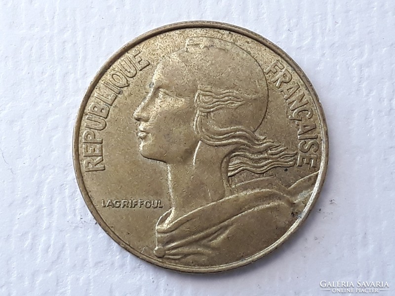 20 Centimes 1991 coin - French 20 centimes 1991 republique francaise foreign coin