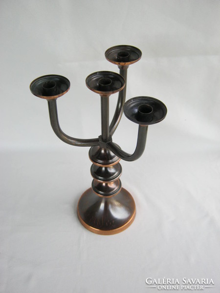 Retro ... Picture craft copper or bronze candle holder