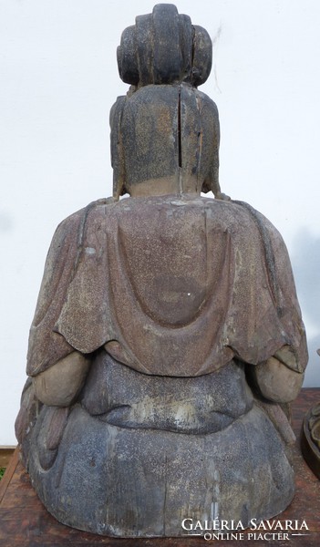 Kb.600 éves, 80 cm, fa Guan Yin szobor.