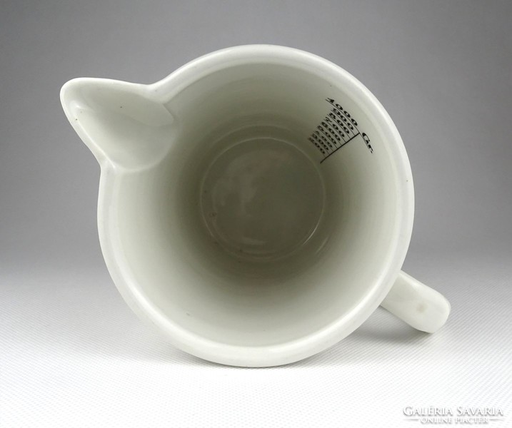 1I502 old pharmacy zsolnay porcelain measuring cup jug 1000 gr