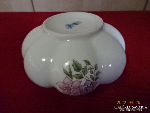 Zsolnay porcelain vase, ribbed, maximum diameter 11.5 cm. He has! Jókai.