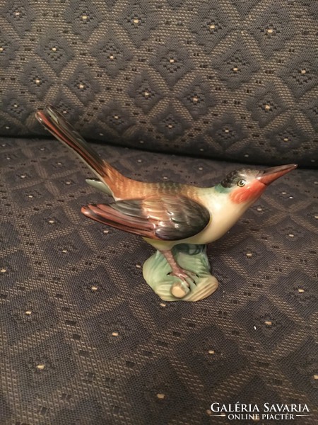 ANTIK Herendi porcelán kolibri, bogyókkal