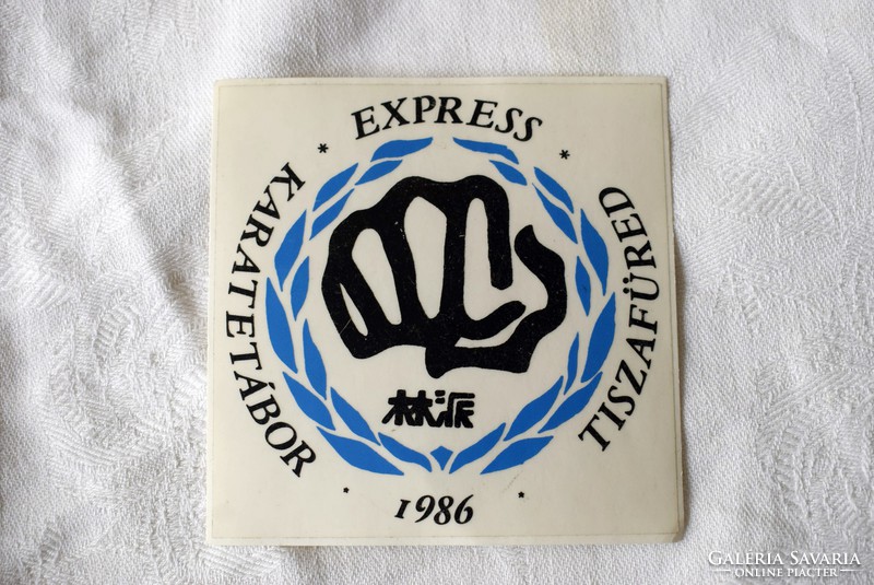 Retro matrica Karatetábor Tiszafüred 1986 Express