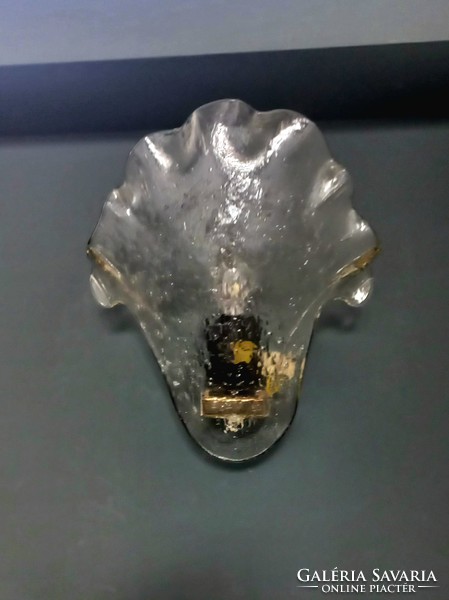 German görlitz ice glass wall lamp with wall lamp switch