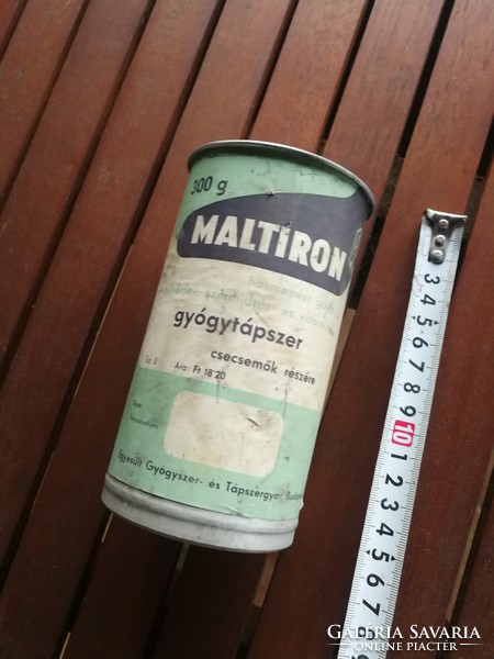Rare maltirone medicine in a metal box