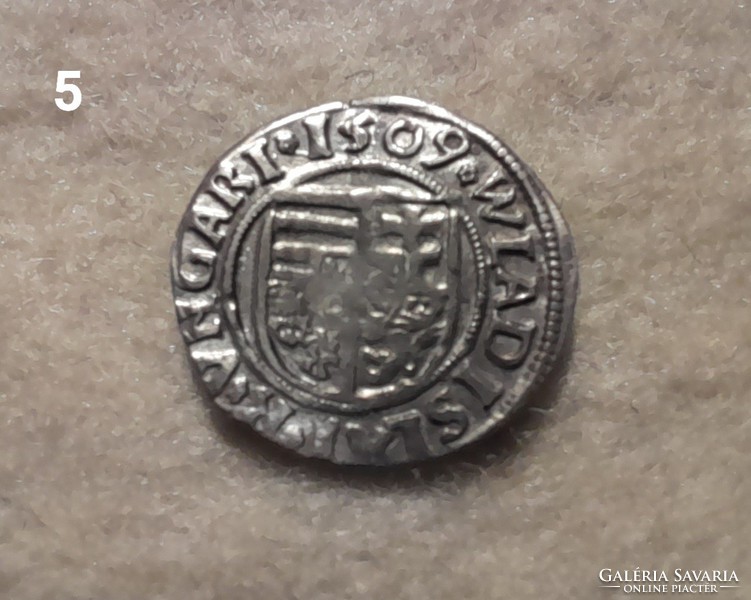 II. Ulászló denarius 1509 kg / 2 g silver
