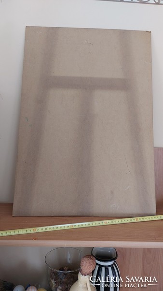 (K) Jelzett absztrakt festmény 45x65 cm farostlemezen