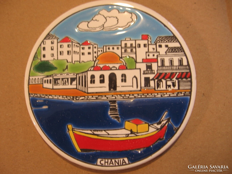 Chania Greek plaque, wall decoration, souvenir, hand made by thanos