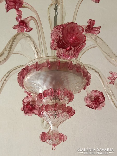Wonderful, unique Murano glass chandelier