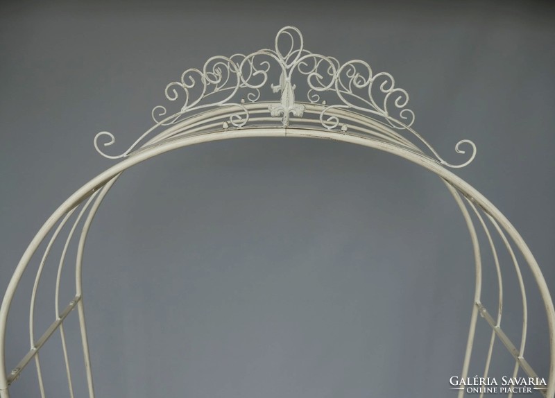 Wrought iron rose gate