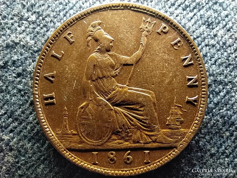 Anglia Viktória (1837-1901) 1/2 Penny 1861 (id60696)