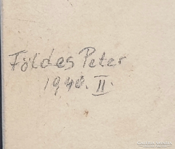 Peter Földes: little boy reading (1940)