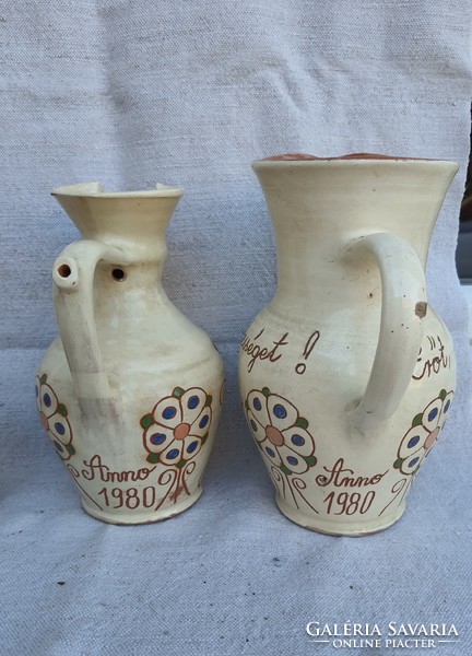 1980 ceramic spouts with 6 glasses. Kazbarbarcika.