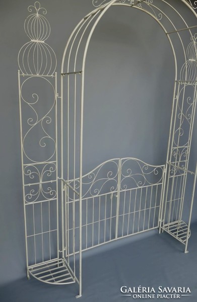 Wrought iron rose gate