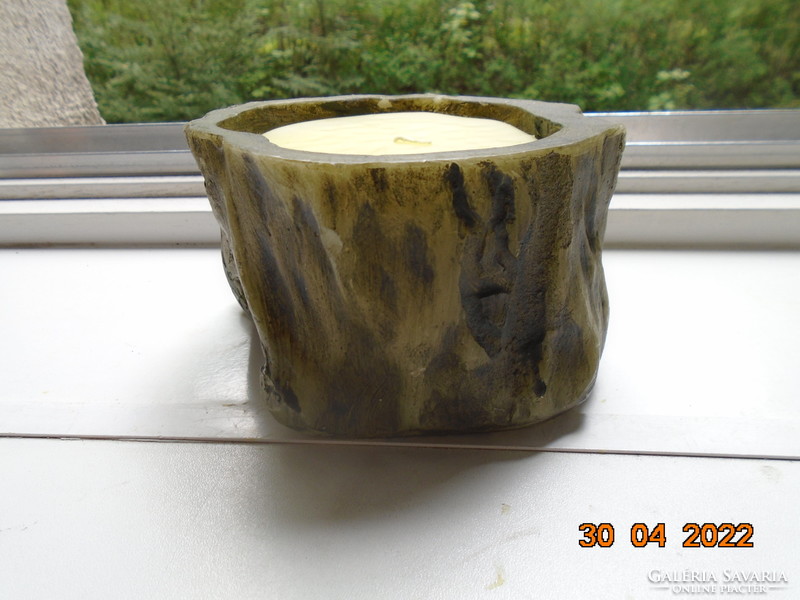 Tree trunk large, wide artistic candle 700 g