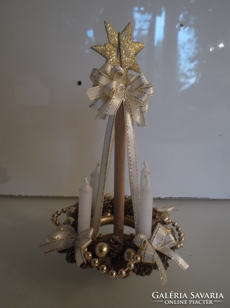 Advent wreath - on a stand - 18 x 8 cm - wood - handmade - Austrian - perfect