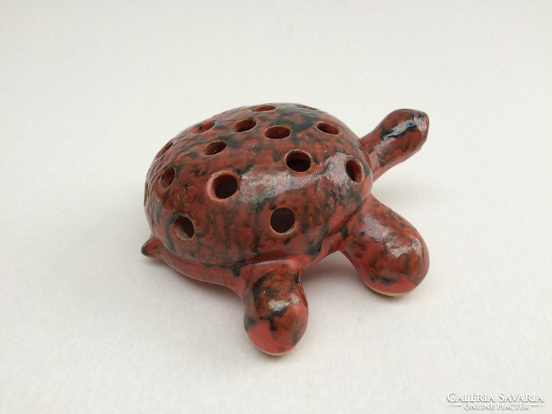 Retro régi kerámia teknősbéka ikebana