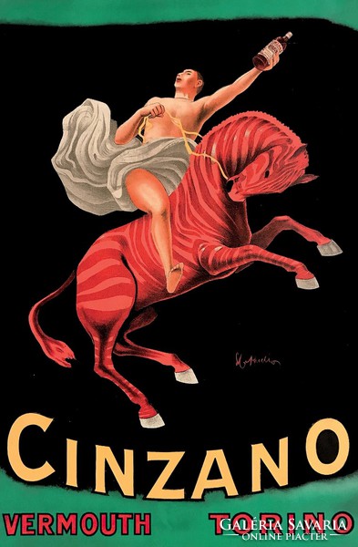 Cappiello - cinzano vermouth - reprint canvas reprint