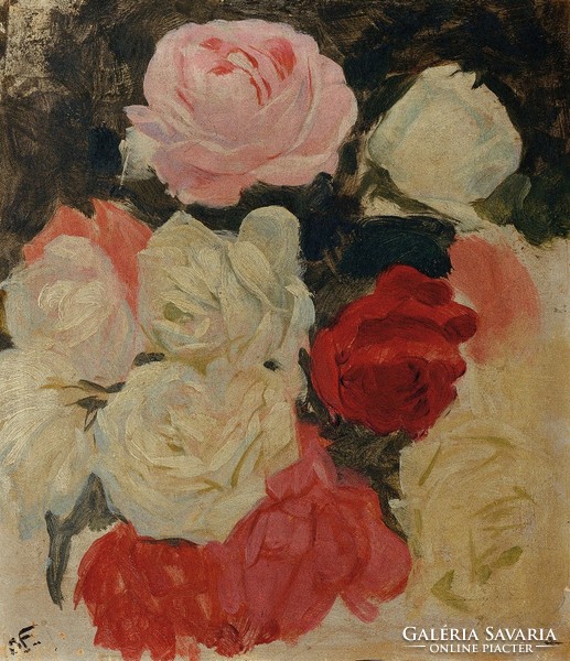 Otto Friedrich - Virágok - vakrámás vászon reprint