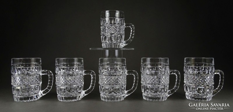 1I644 glass beer mug set of 6 pieces