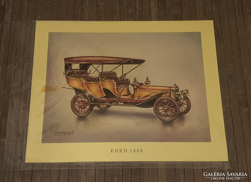 Ford 1906 papír nyomat,  37,5x30 cm