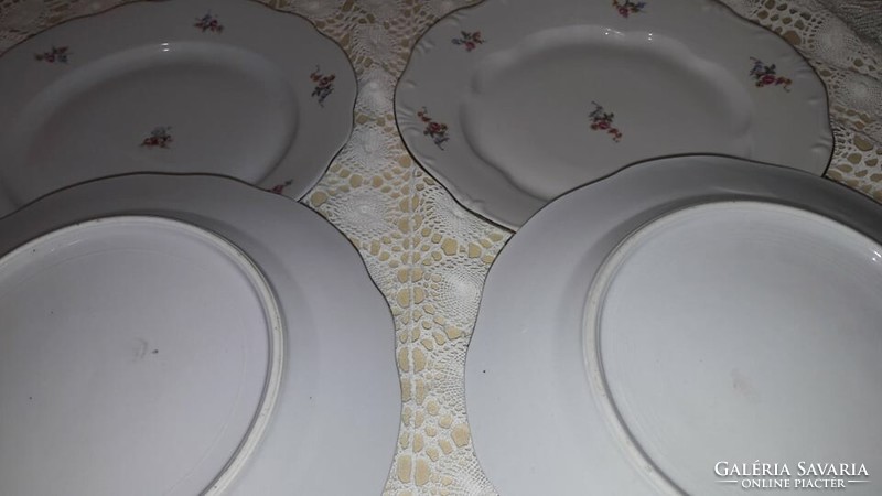 Zsolnay lapos tányérok, 4db