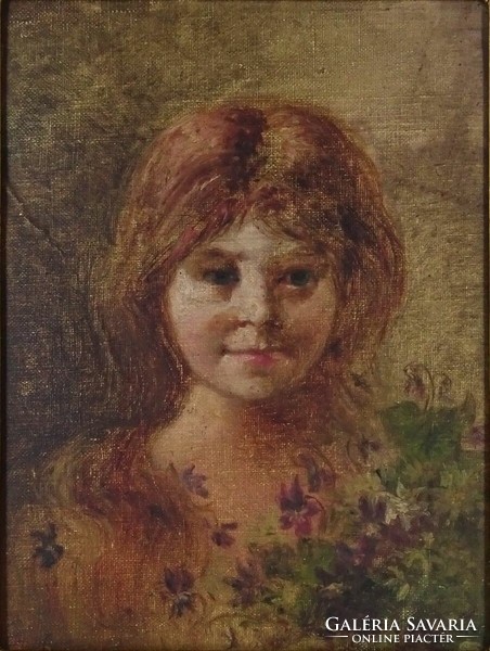 1I685 xx. Century painter: little girl portrait