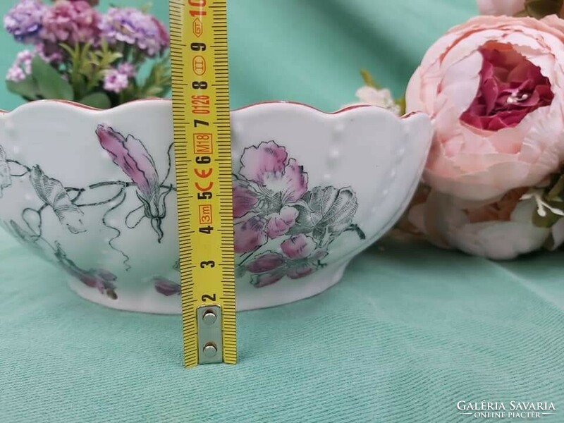 Beautiful twisted bowls with beaded floral butterfly peasant decoration, nostalgia