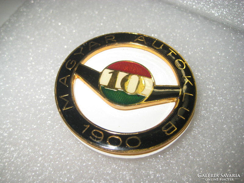 Hungarian car club - founded in 1900, fire enamel, 60 mm, showcase condition from the 70's