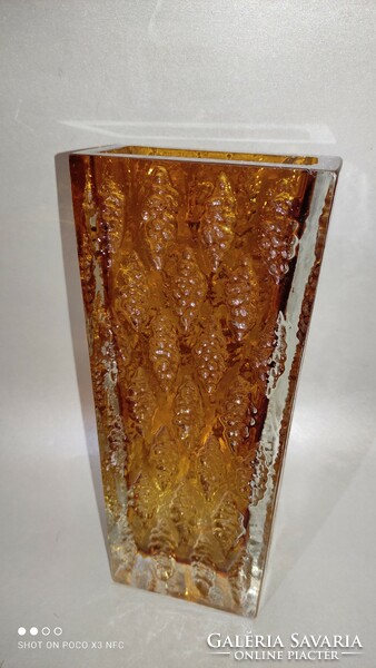It's worth it now! Ingrid glass crystal vase designed by Kurt Wokan circa 1970, damaged