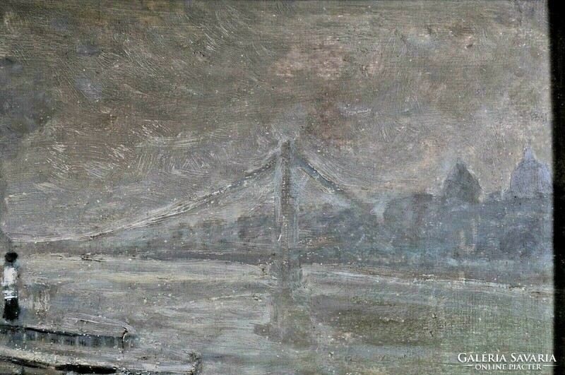Unknown painter: view of Budapest with the Freedom Bridge