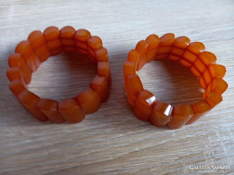 Old amber bracelet 2 pcs