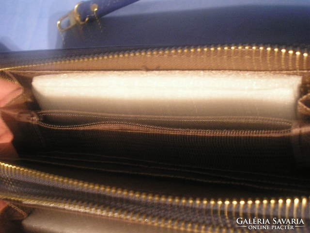 N27 ÚJ Versace emblémás nagy replica pénztárca v,irattartó lakkbőrből + fogantyú 2 rekeszes 20x10 cm