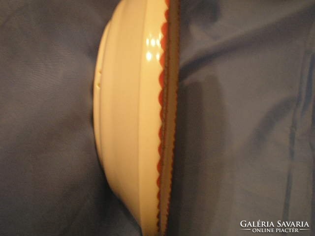 U2 antique wiener-gmundner design: michael powolny ceramic centerpiece with shape number, wall bowl 29 cm rare