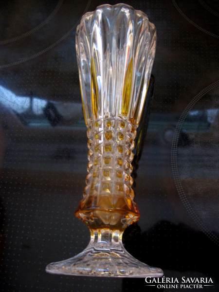 Crystal sole with art deco amber parts